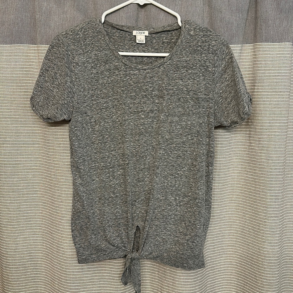 Jcrew Rolled Sleeve Tie Front Tshirt Small